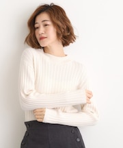 【石川梨華さん着用】ミニケーブルニット【毛玉軽減／洗える】