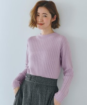 【石川梨華さん着用】ミニケーブルニット【毛玉軽減／洗える】