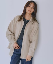 【カセット服/選べる着丈】洗濯機で洗えるオーバーシャツ