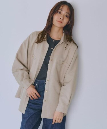 【カセット服/選べる着丈】洗濯機で洗えるオーバーシャツ