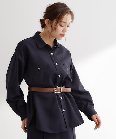 【カセット服/選べる着丈】洗濯機で洗えるオーバーシャツ