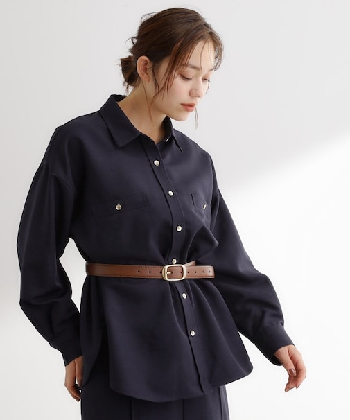 【カセット服/選べる着丈】洗濯機で洗えるオーバーシャツ