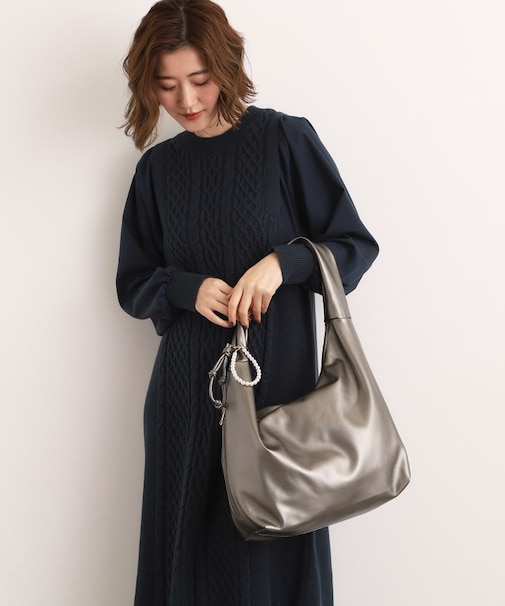 パール調チャームワンショルダー