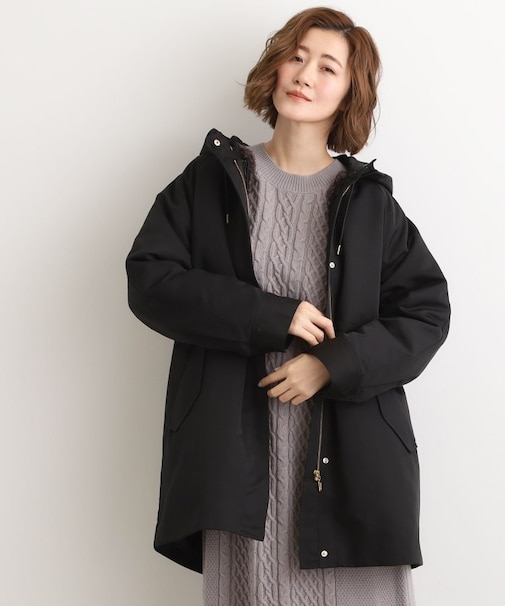 【名品アウター/3WAY・はっ水】ボアライナー付きモッズコート
