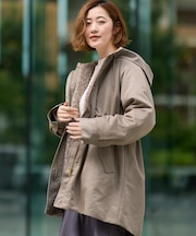 【名品アウター/3WAY・はっ水】ボアライナー付きモッズコート