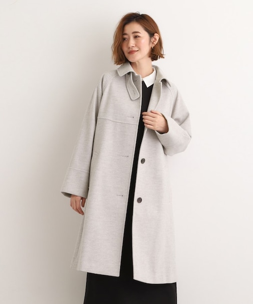 クラシカルな佇まい 大人のステンカラーロングコート