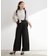 サス付きセンタープレスワイドパンツ