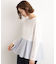裾切替タックペプラムTシャツ