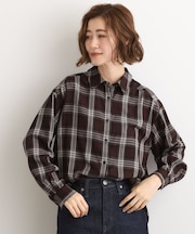 オンブレーチェックシャツ