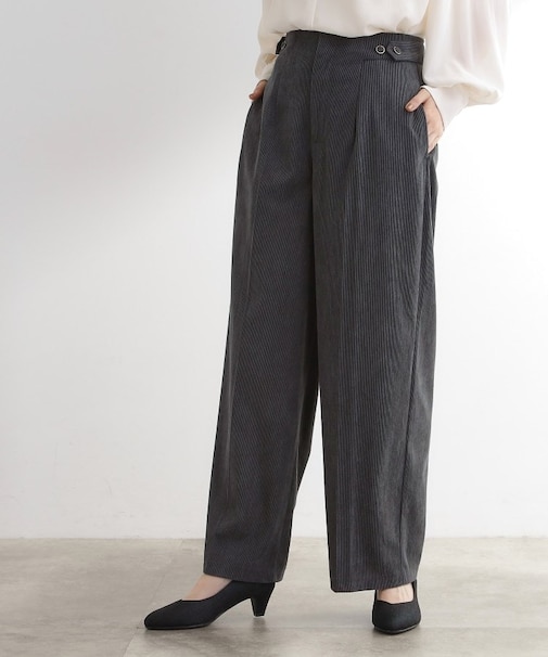 コーデュロイワイドパンツ