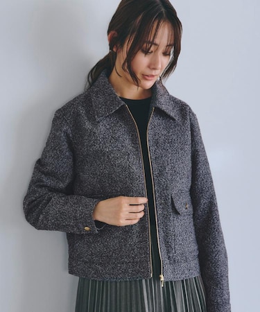 カジュアルに羽織れる、大人のツイードトラックジャケット
