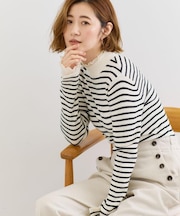 プリーツレイヤードニットプルオーバー