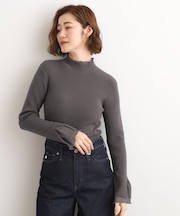 プリーツレイヤードニットプルオーバー