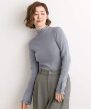 プリーツレイヤードニットプルオーバー