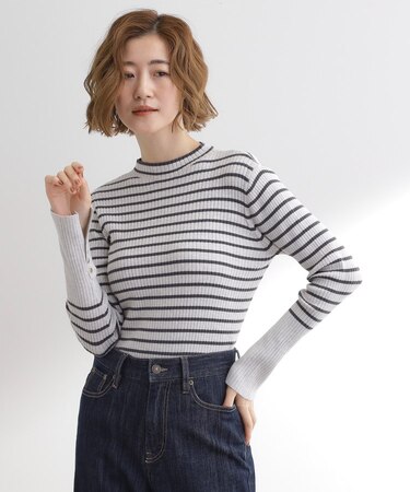 【吸湿発熱/帯電防止】ハイネックリブプルオーバー