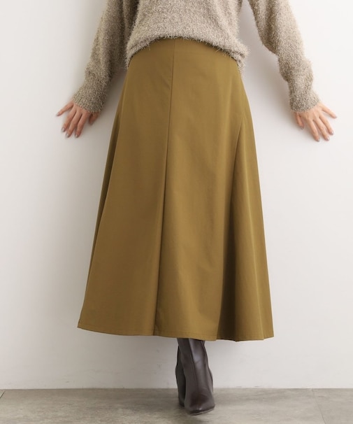 もっちりナイロンストレッチトラペーズスカート
