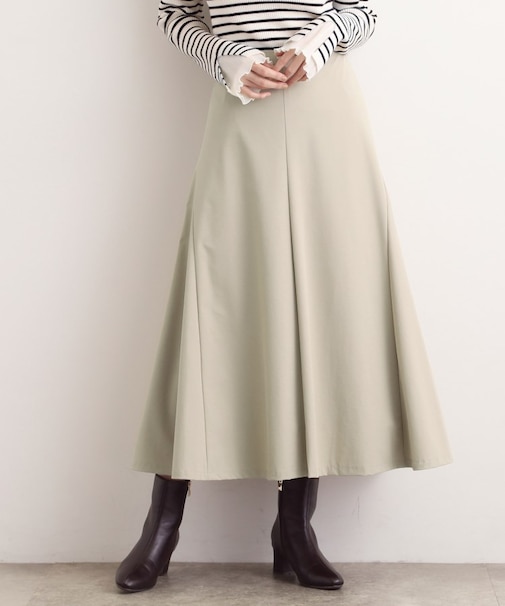 もっちりナイロンストレッチトラペーズスカート