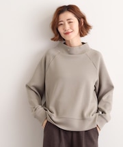 モックネックダンボールスウェット