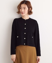 【石川梨華さん着用】ジャケットライク総針カーディガン【SET UP対応】