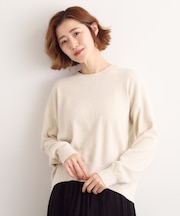 ラメモールヤーンプルオーバーニット