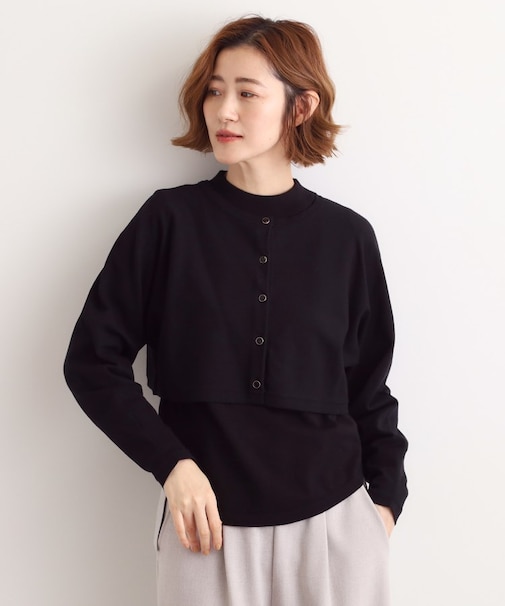 【2WAY】ニット＆クロップドカーディガン