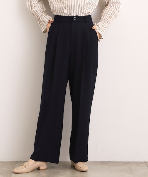 【石川梨華さん着用】ツータックワイドパンツ