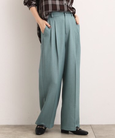 【石川梨華さん着用】ツータックワイドパンツ