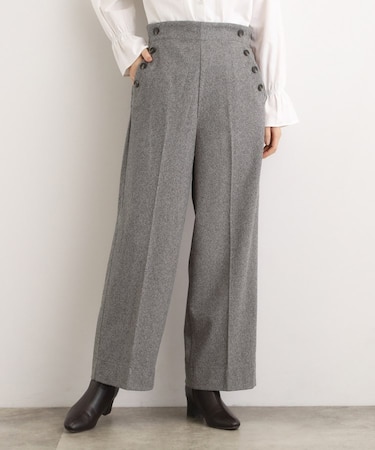 【洗える/美シルエット】マリンワイドパンツ