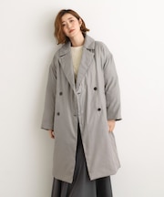 すっきり見え、ステッチレス中綿コート