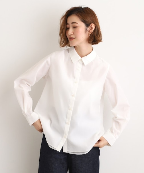 オーガンジーレイヤードシャツ