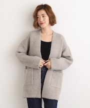 軽やかに着流す　ブークレニットコーディガン