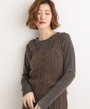 【SETITEM】ケーブルニットビスチェ