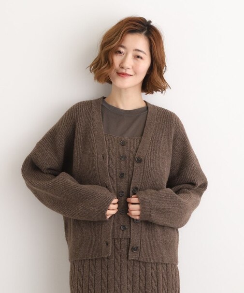 【SETITEM】オーバーサイズ畔カーディガン