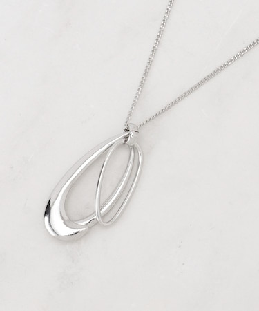 ダブルしずくモチーフネックレス