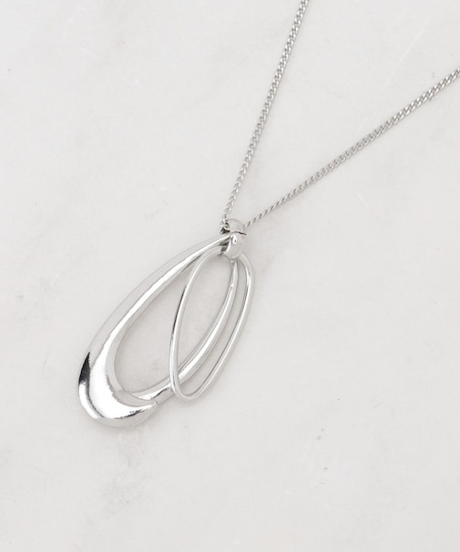 ダブルしずくモチーフネックレス