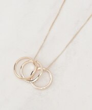 3リングビジューネックレス