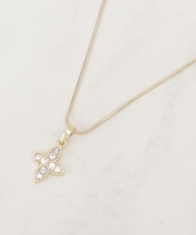 フラワーモチーフショートネックレス