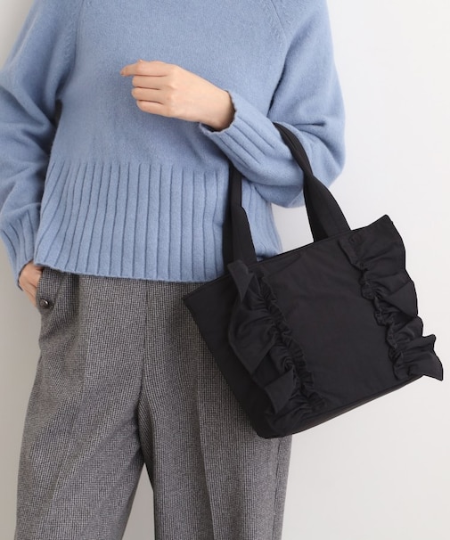 【撥水】縦フリル2WAYトート