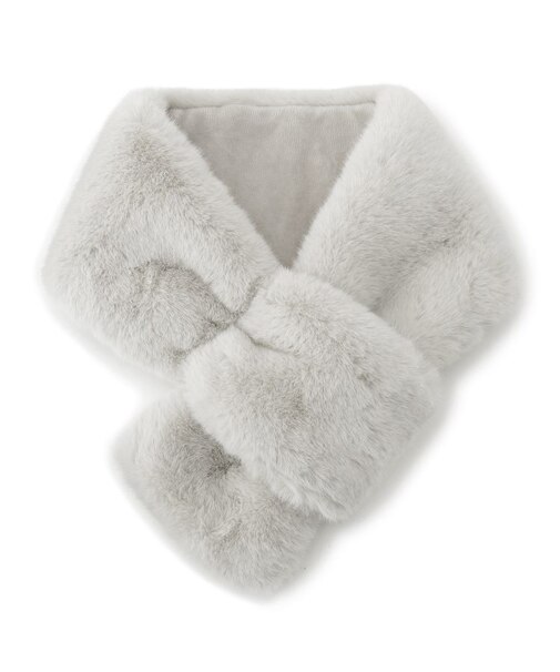 フェイクファー差し込みティペット