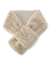 フェイクファー差し込みティペット