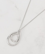 しずくメタルビジューリングネックレス