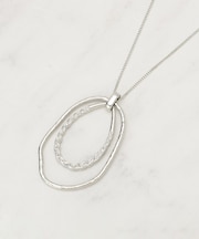 ダブルオーバルビッグリングネックレス