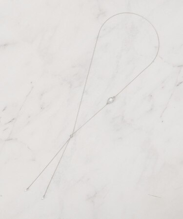 パール調メタルY字アジャスタブルネックレス