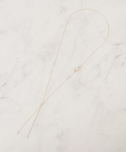 パール調メタルY字アジャスタブルネックレス