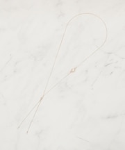 パール調メタルY字アジャスタブルネックレス