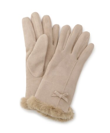 ミニリボンリストフェイクファーグローブ