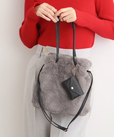 エコファーポーチ付き2WAYショルダー