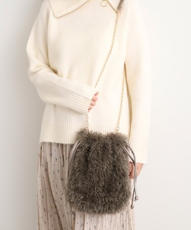 プードル巾着チェーンショルダー