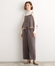 【2点SET/体型カバー】透け感とレイヤードで大人の遊び心を、ビスチェSET UP