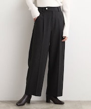 シャークスキン裏起毛スラックスパンツ